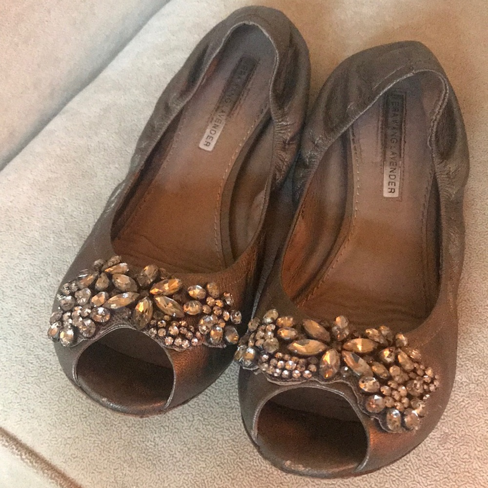 Vera Wang Lavender Metallic Flats
